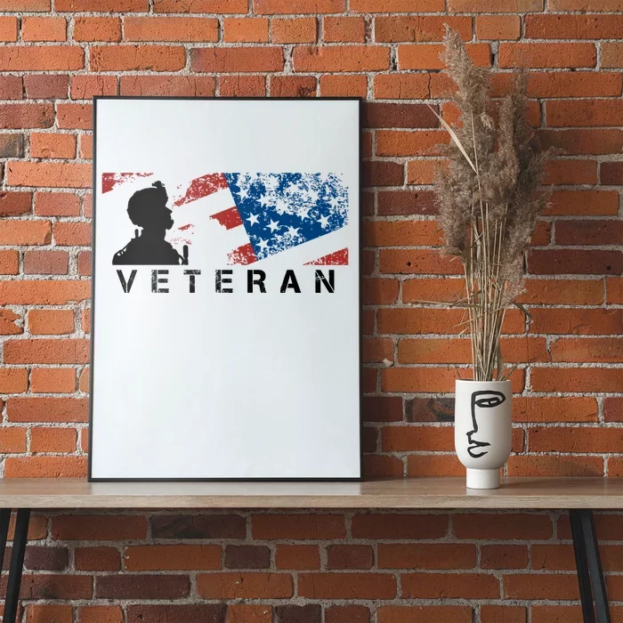 Veteran Vintage American Flag, Veterans Day Poster