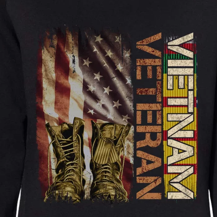 Vietnam Veteran America Flag Us Veterans Day Gift Womens California Wash Sweatshirt