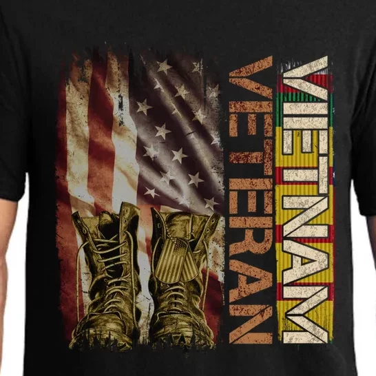 Vietnam Veteran America Flag Us Veterans Day Gift Pajama Set