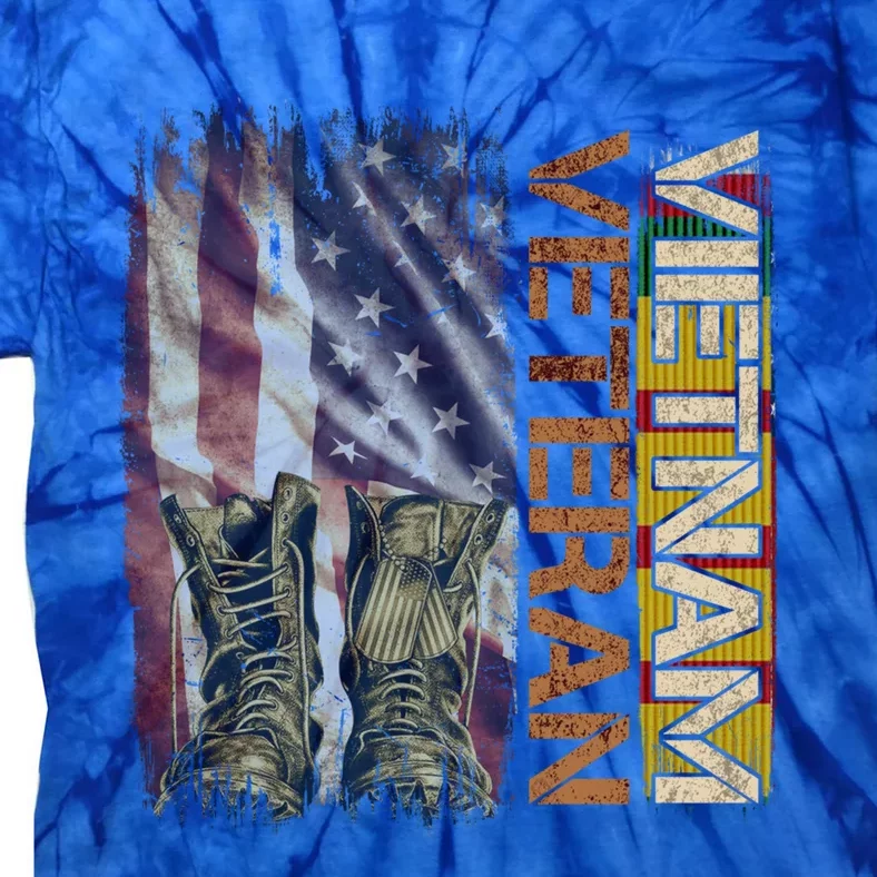 Vietnam Veteran America Flag Us Veterans Day Gift Tie-Dye T-Shirt