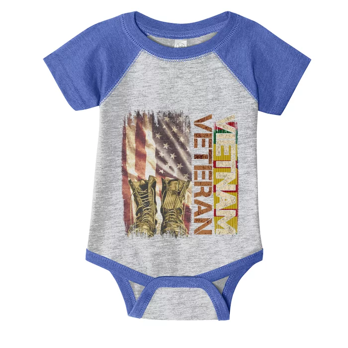 Vietnam Veteran America Flag Us Veterans Day Gift Infant Baby Jersey Bodysuit