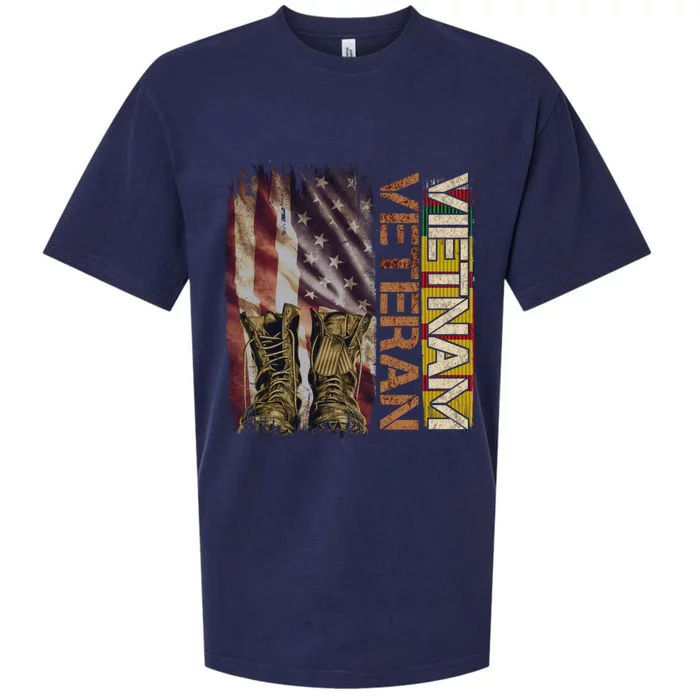 Vietnam Veteran America Flag Us Veterans Day Gift Sueded Cloud Jersey T-Shirt