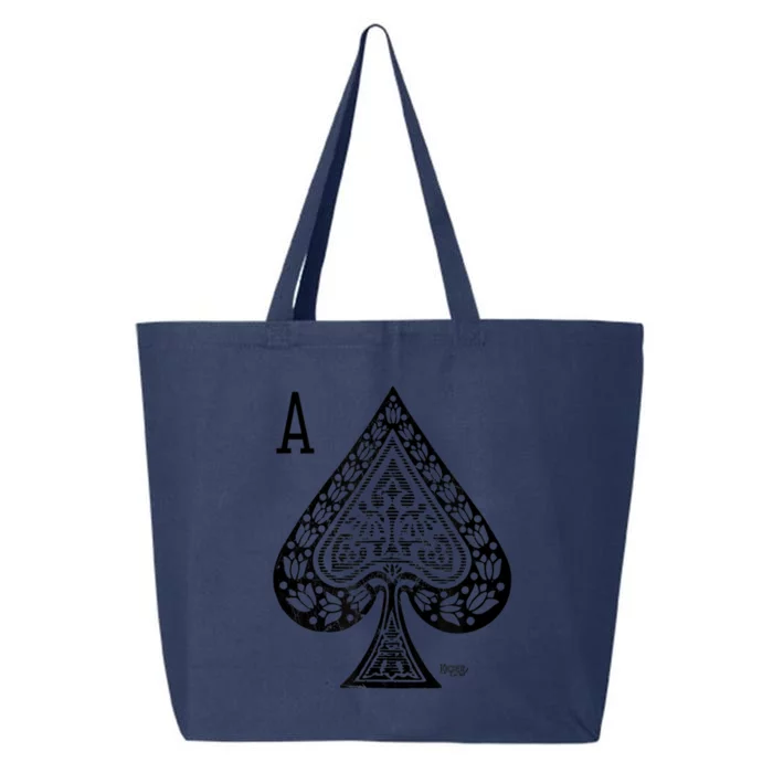 Vintage Victorian Ace Of Spades Poker 25L Jumbo Tote