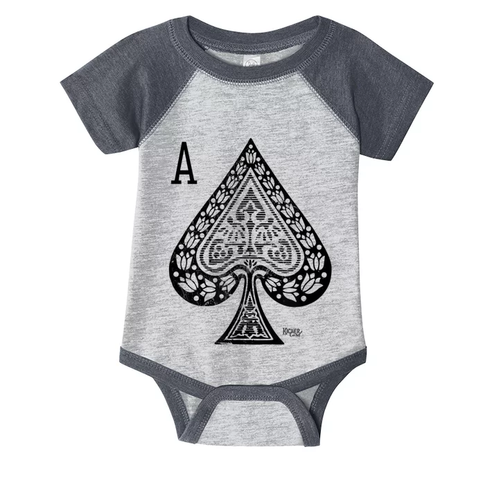 Vintage Victorian Ace Of Spades Poker Infant Baby Jersey Bodysuit