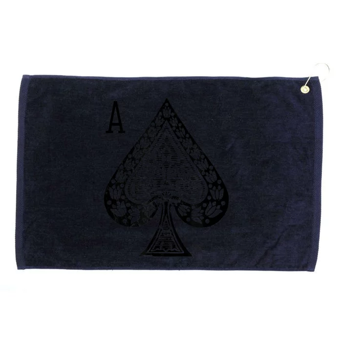 Vintage Victorian Ace Of Spades Poker Grommeted Golf Towel