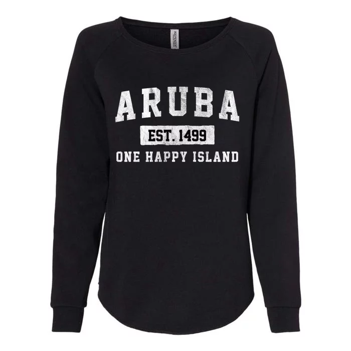 Vintage Varsity Aruba Gift Womens California Wash Sweatshirt