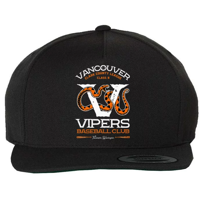 Vancouver Vipers Baseball Retro Minor League Baseball Team Wool Snapback Cap