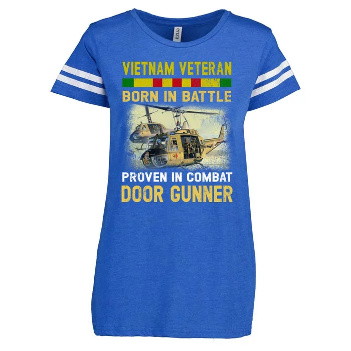 Vietnam Veteran Born In Battle Proven In Combat Door Gunner Enza Ladies Jersey Football T-Shirt