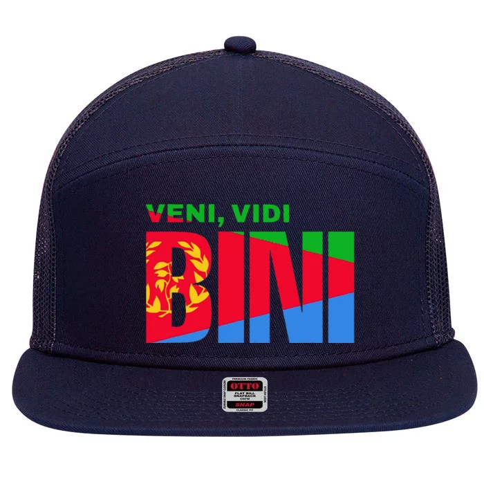 Vini Vidi Bini Biniam Girmay Eritrean Cyclist France 7 Panel Mesh Trucker Snapback Hat