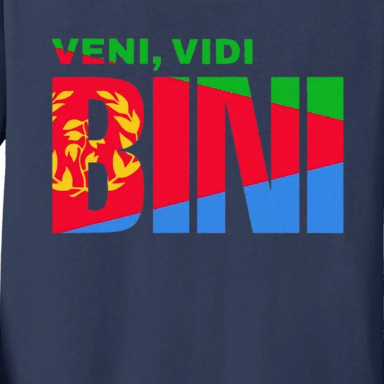 Vini Vidi Bini Biniam Girmay Eritrean Cyclist France Kids Long Sleeve Shirt