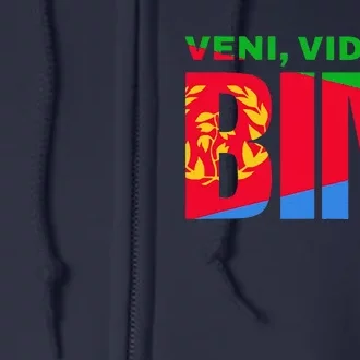 Vini Vidi Bini Biniam Girmay Eritrean Cyclist France Full Zip Hoodie