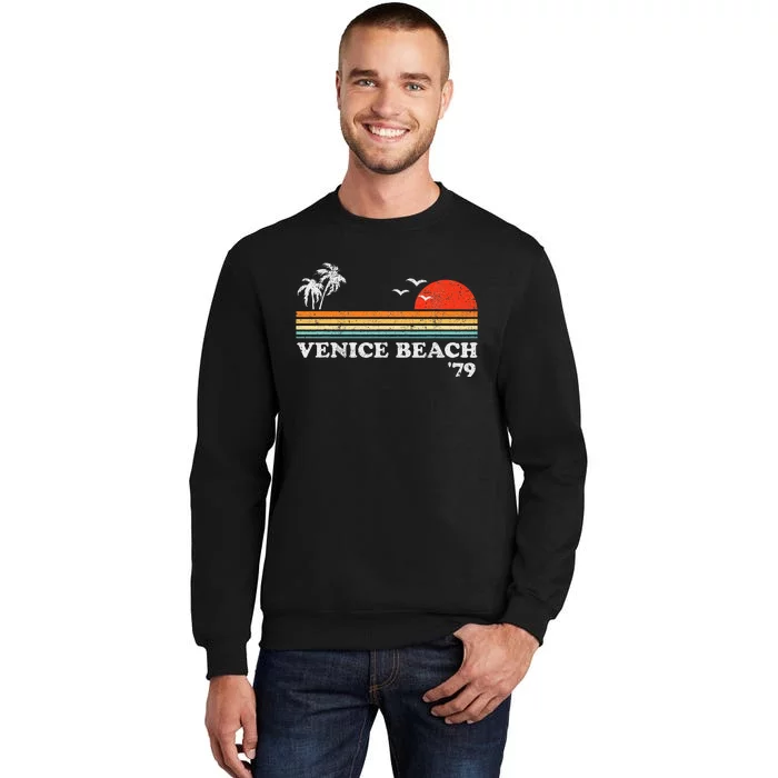 Vintage Venice Beach California Retro Sunset Surf 70S Gift Sweatshirt