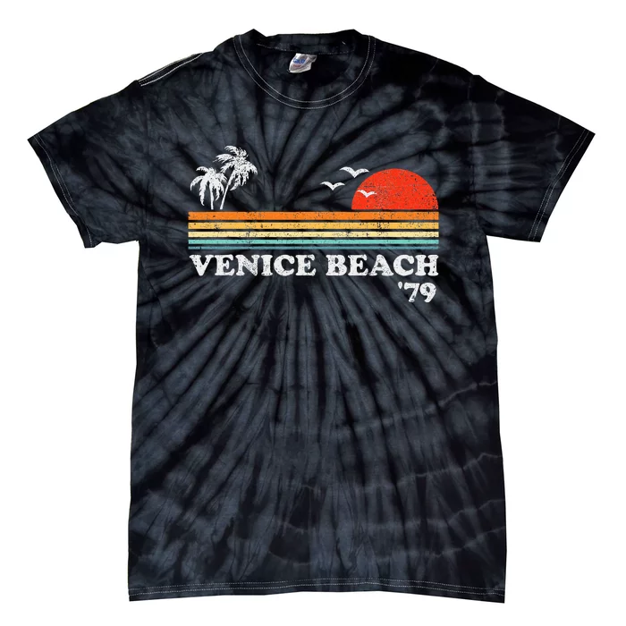 Vintage Venice Beach California Retro Sunset Surf 70S Gift Tie-Dye T-Shirt