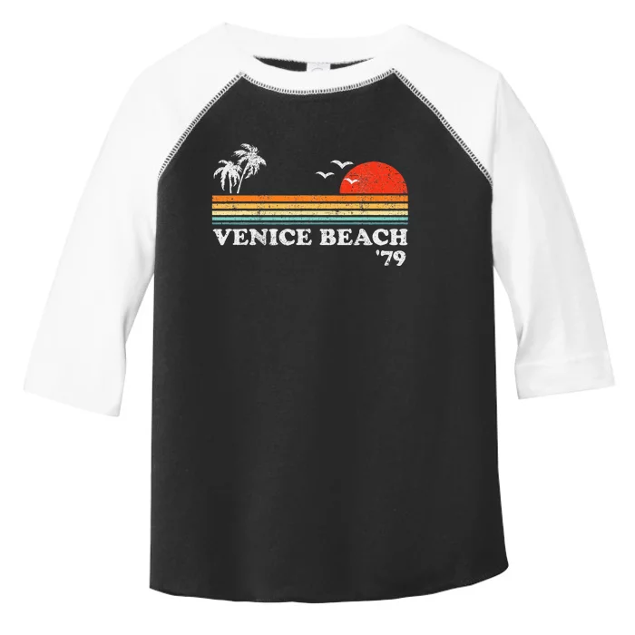 Vintage Venice Beach California Retro Sunset Surf 70S Gift Toddler Fine Jersey T-Shirt