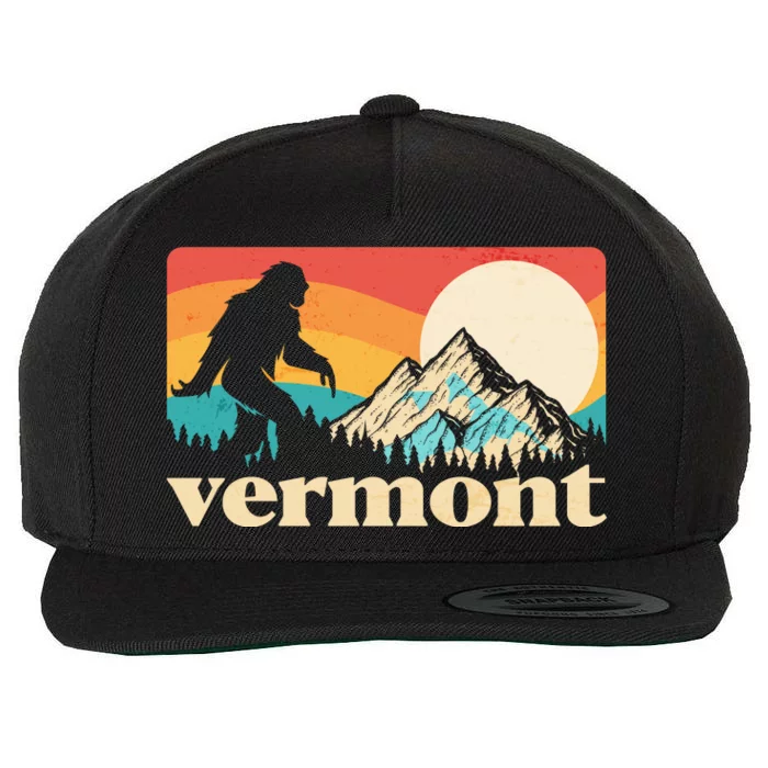 Vintage Vermont Bigfoot Sasquatch Wilderness Wool Snapback Cap