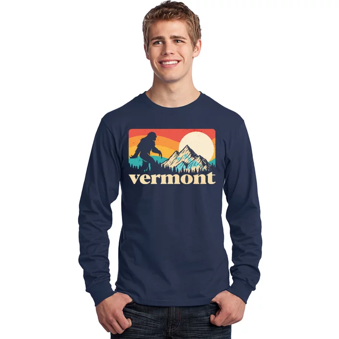 Vintage Vermont Bigfoot Sasquatch Wilderness Long Sleeve Shirt