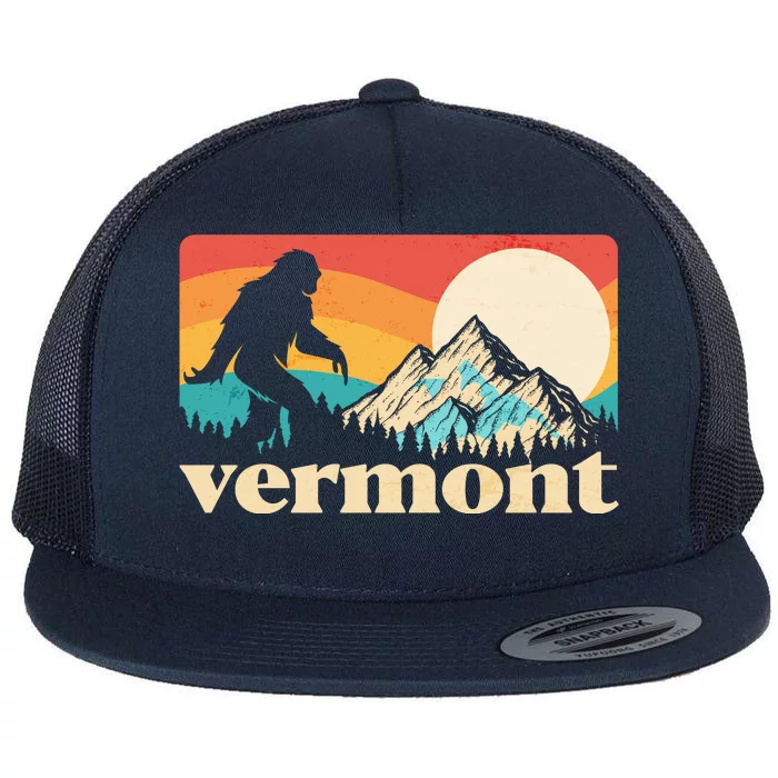 Vintage Vermont Bigfoot Sasquatch Wilderness Flat Bill Trucker Hat