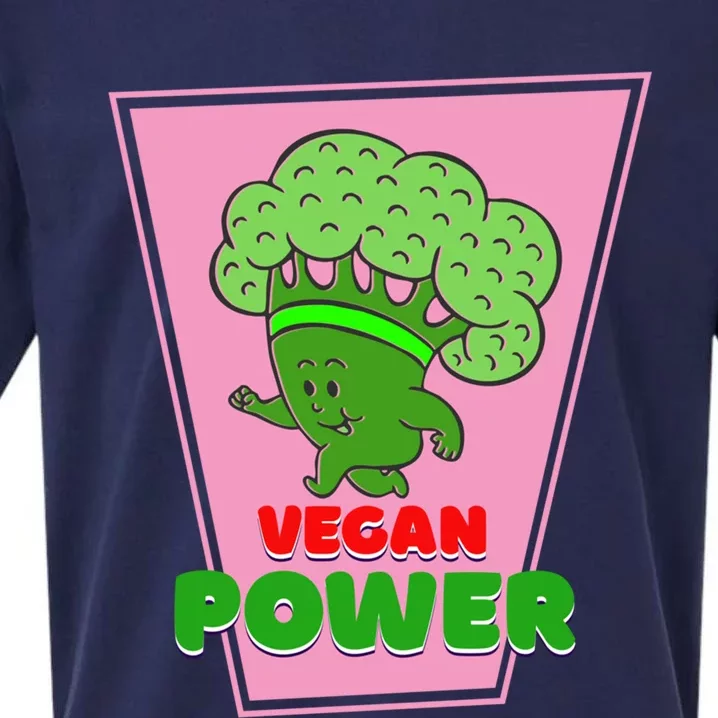 Vegetarian Veggies Broccoli Runner Vegan Power Running Gift Sueded Cloud Jersey T-Shirt