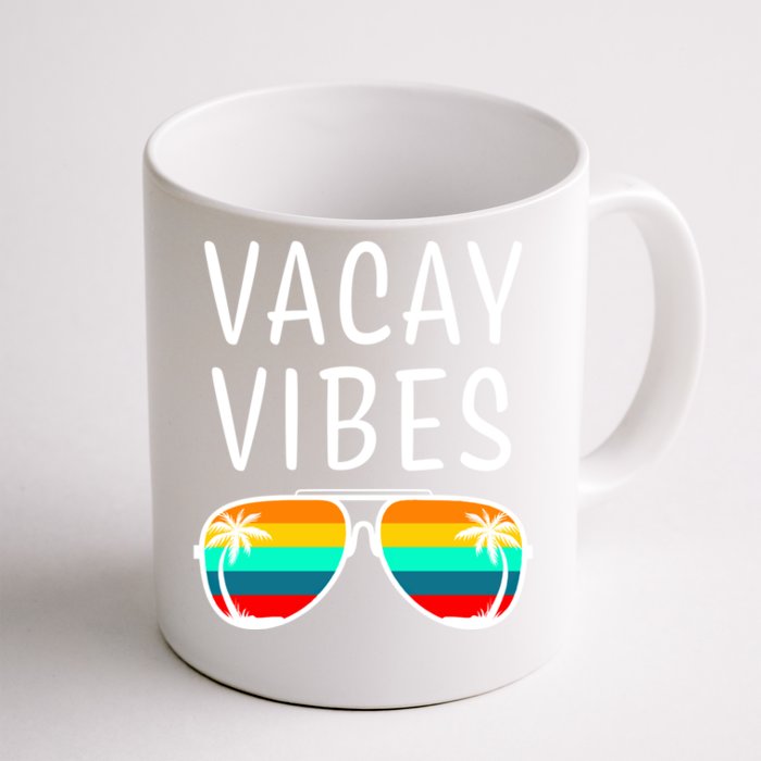 Vacay Vibes Beach Vacation Gift Front & Back Coffee Mug