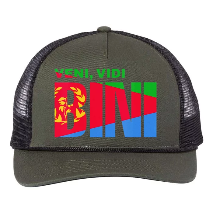 Vini Vidi Bini Biniam Girmay Eritrean Cyclist France Retro Rope Trucker Hat Cap