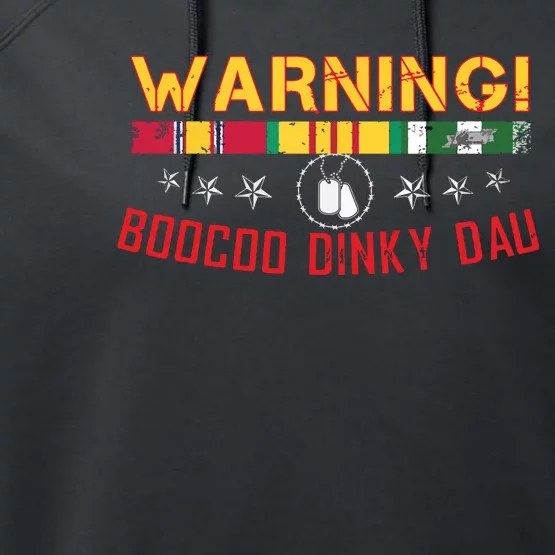 Vietnam Veteran Boocoo Dinky Dau Performance Fleece Hoodie