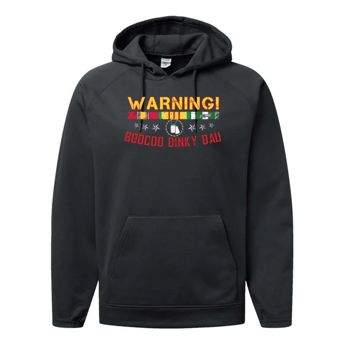 Vietnam Veteran Boocoo Dinky Dau Performance Fleece Hoodie