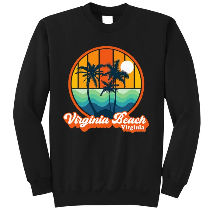 Vintage Virginia Beach Virginia Summer 90s Beach Souvenirs Tall Sweatshirt