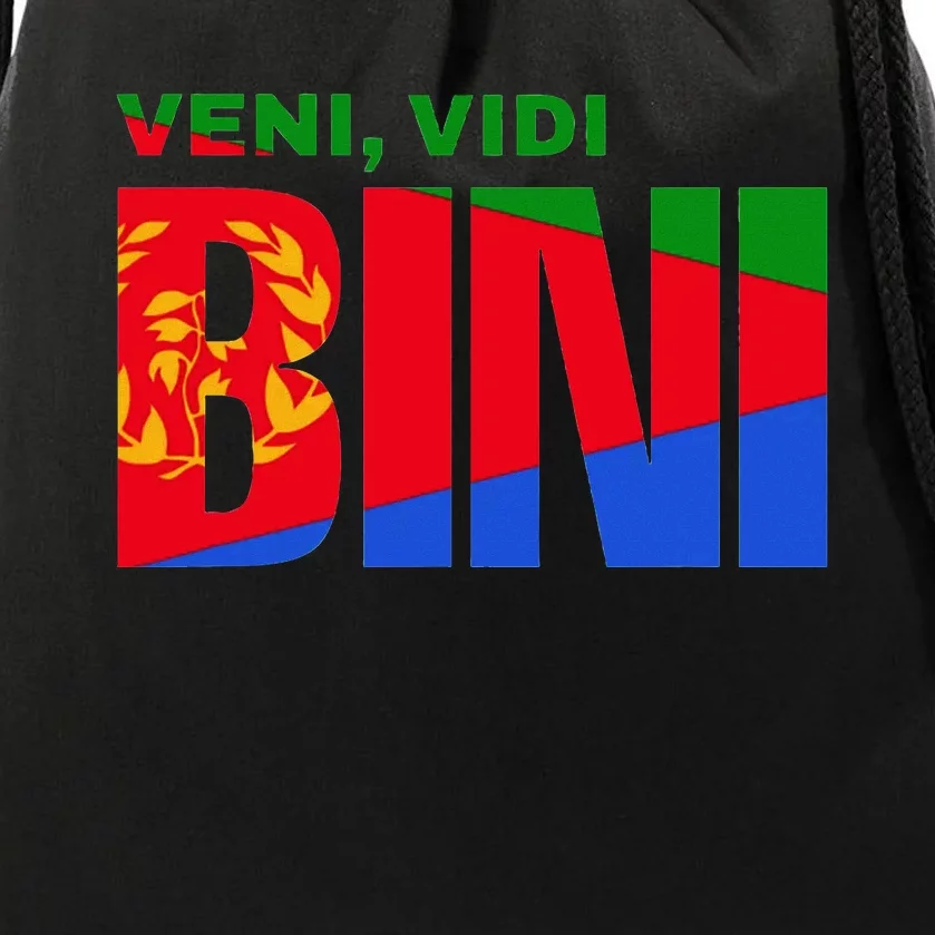 Vini Vidi Bini Eritrean Cyclist De France Drawstring Bag