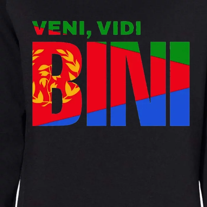 Vini Vidi Bini Eritrean Cyclist De France Womens California Wash Sweatshirt