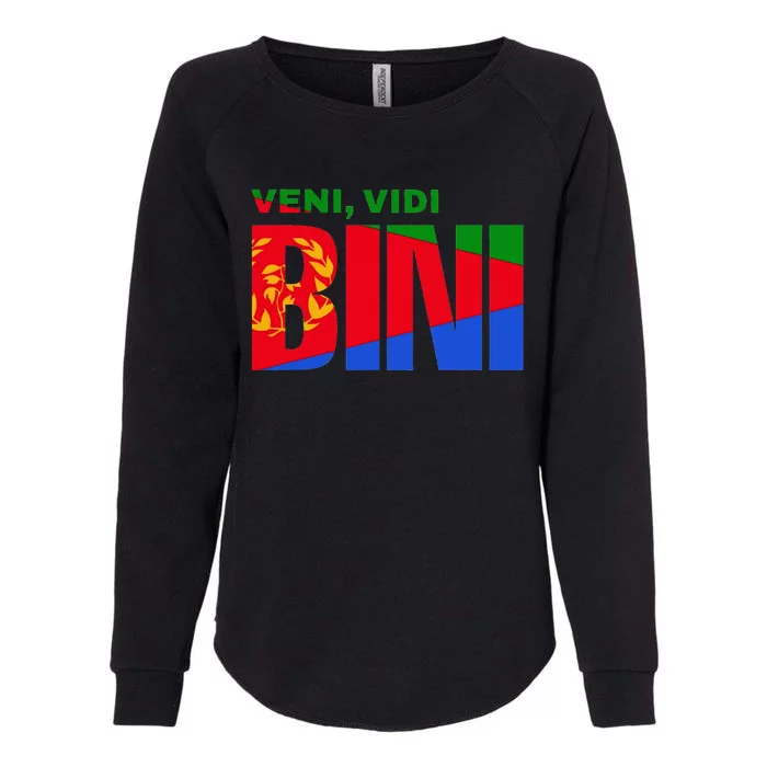 Vini Vidi Bini Eritrean Cyclist De France Womens California Wash Sweatshirt