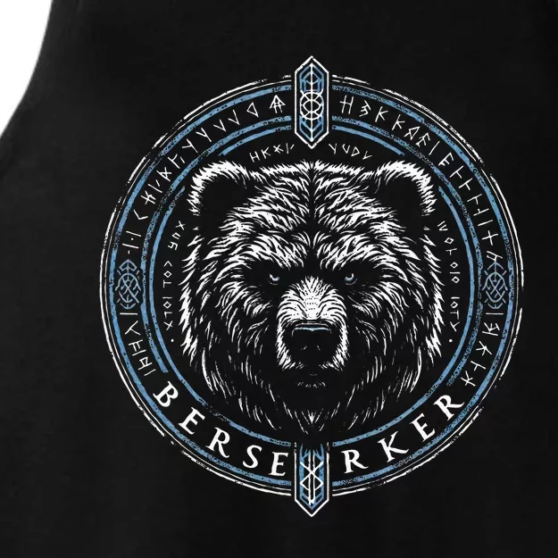 Viking Viking Berserker Bear Ladies Tri-Blend Wicking Tank