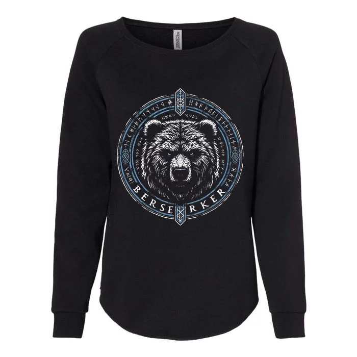 Viking Viking Berserker Bear Womens California Wash Sweatshirt