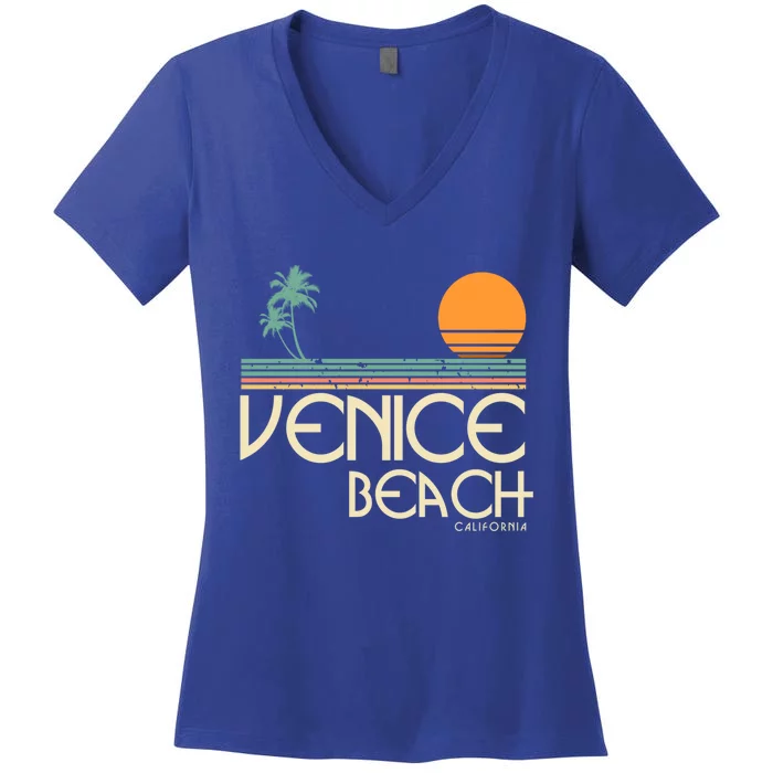 Vintage Venice Beach California Gift Women's V-Neck T-Shirt