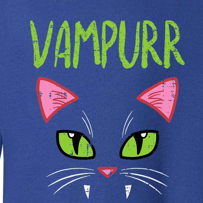 Vampurr Vampire Cat Funny Halloween Costume Toddler Sweatshirt