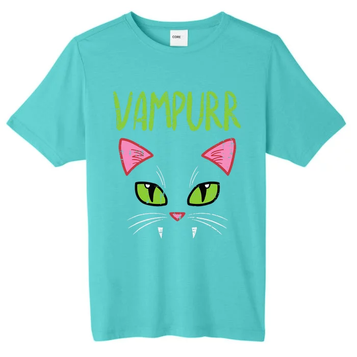 Vampurr Vampire Cat Funny Halloween Costume ChromaSoft Performance T-Shirt