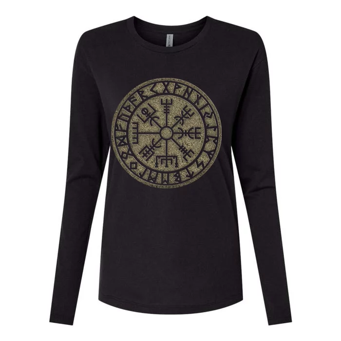 Vegvisir Viking Compass Norse Symbol Protection Nordic Vikings Womens Cotton Relaxed Long Sleeve T-Shirt