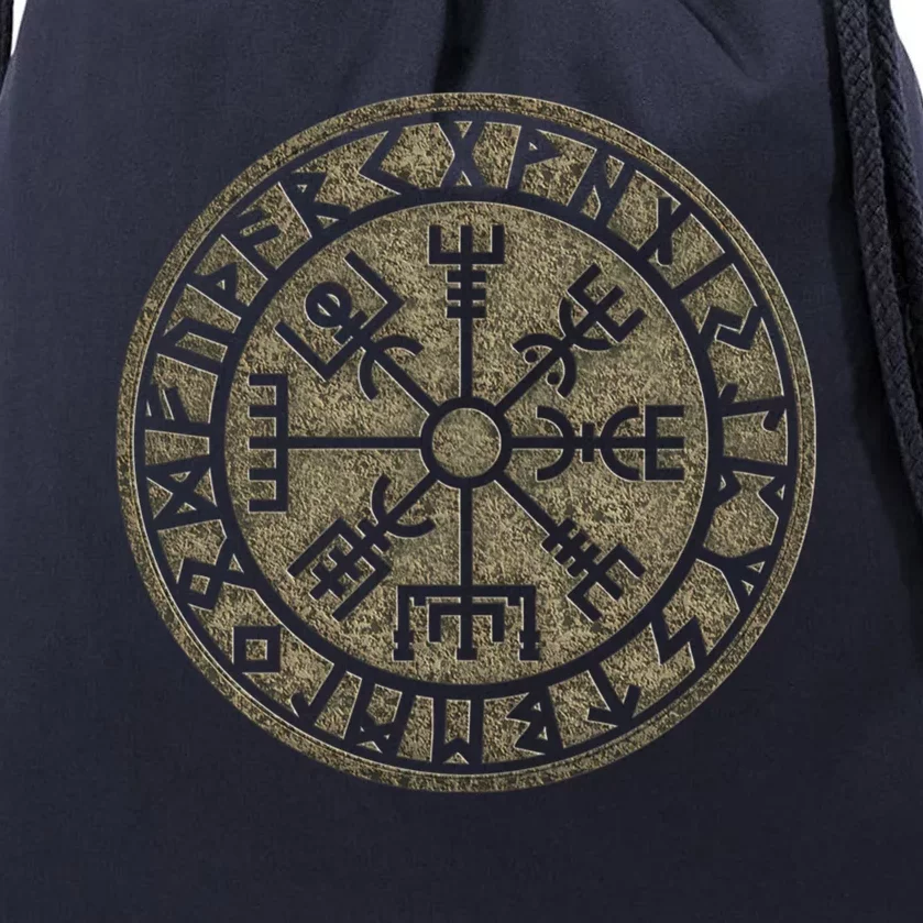 Vegvisir Viking Compass Norse Symbol Protection Nordic Vikings Drawstring Bag