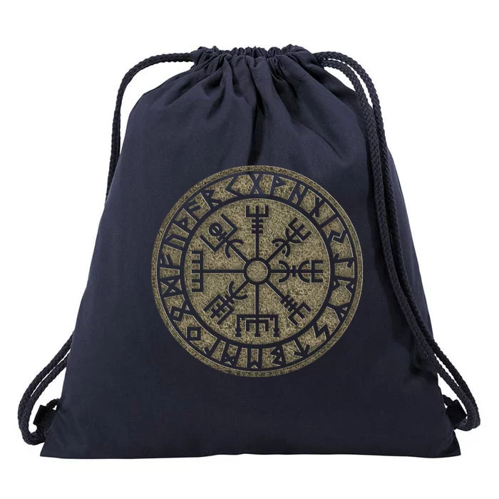 Vegvisir Viking Compass Norse Symbol Protection Nordic Vikings Drawstring Bag