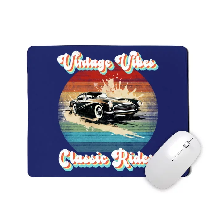 Vintage Vibes Classic Rides Retro Mousepad