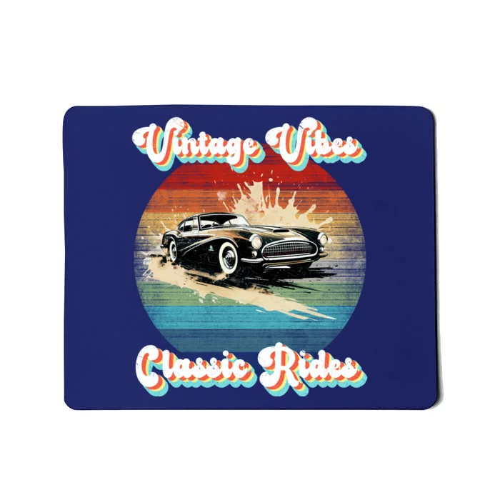 Vintage Vibes Classic Rides Retro Mousepad