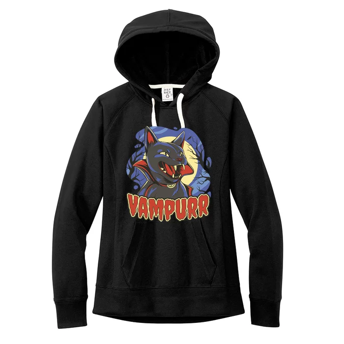 Vampurr Vampire Cat Women's Fleece Hoodie