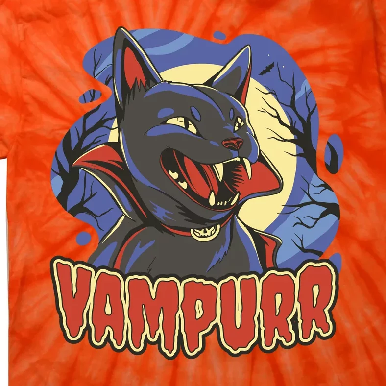 Vampurr Vampire Cat Tie-Dye T-Shirt