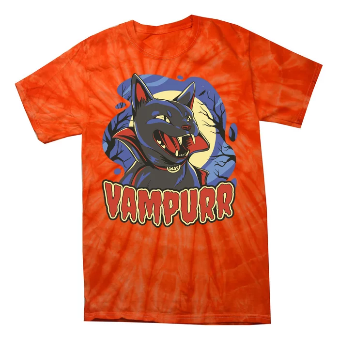 Vampurr Vampire Cat Tie-Dye T-Shirt