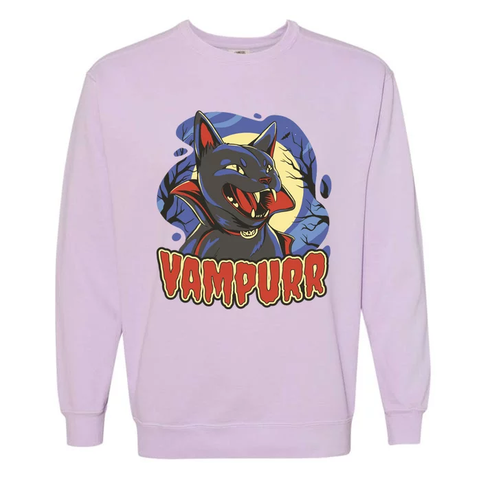 Vampurr Vampire Cat Garment-Dyed Sweatshirt