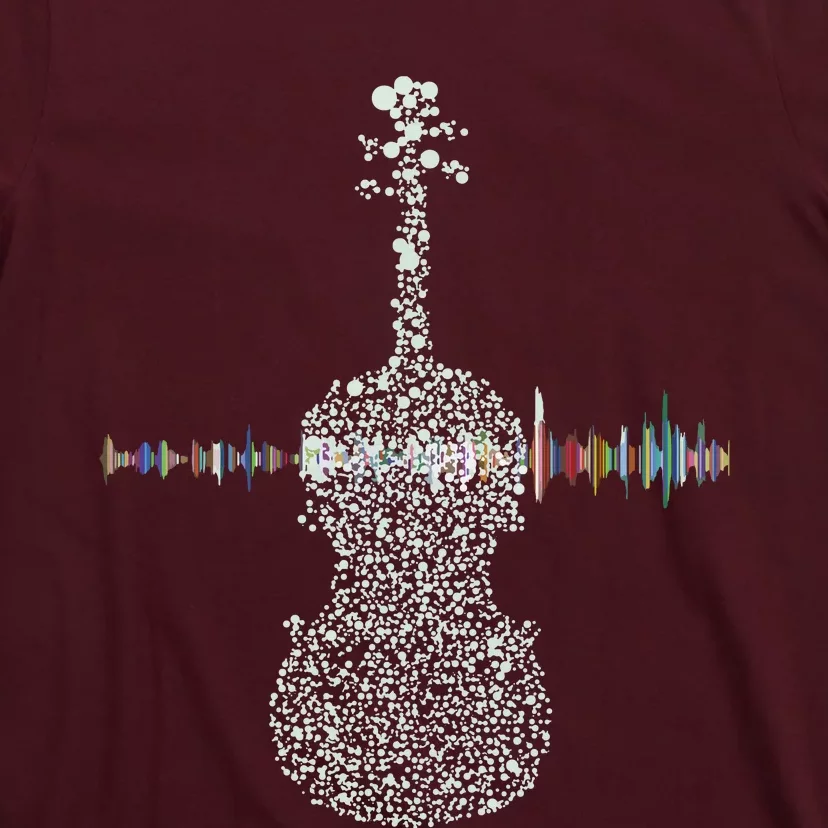 Violin Viola Cello Bass Artistic Music Sound Wave T-Shirt