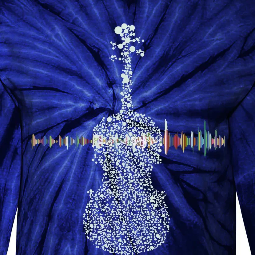 Violin Viola Cello Bass Artistic Music Sound Wave Tie-Dye Long Sleeve Shirt