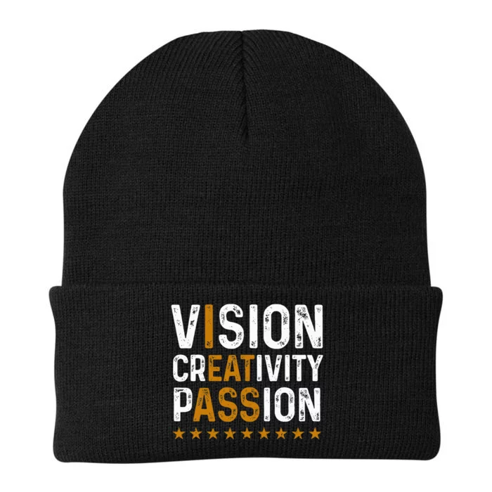 vintage Vision Creativity Passion Knit Cap Winter Beanie