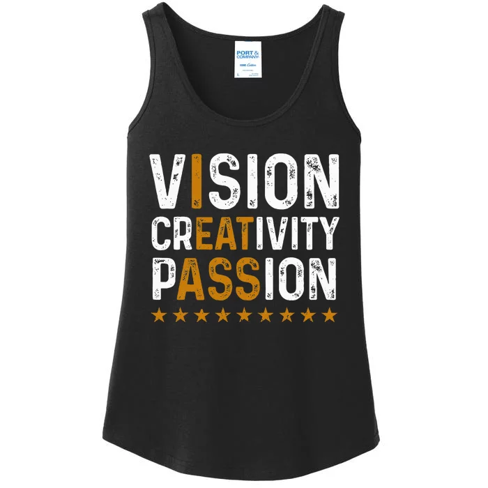 vintage Vision Creativity Passion Ladies Essential Tank