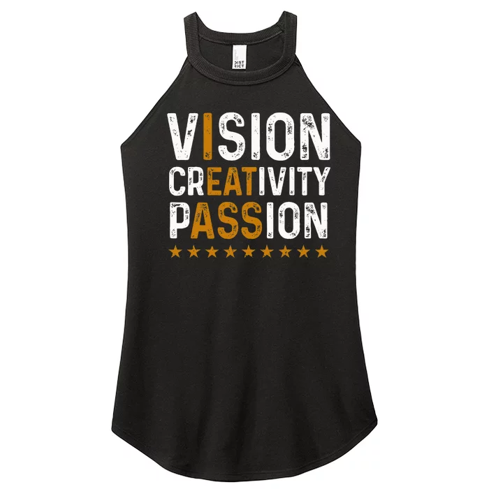 vintage Vision Creativity Passion Women’s Perfect Tri Rocker Tank