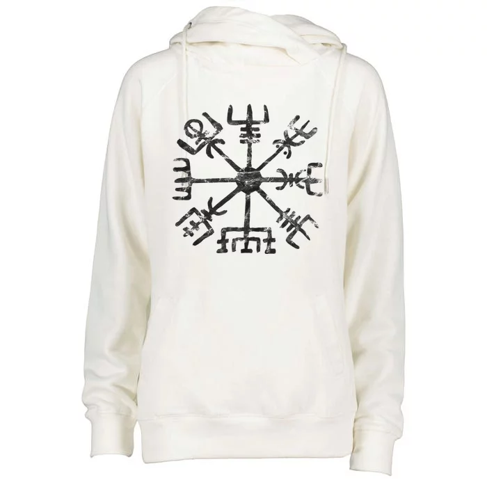 Vegvisir Viking Compass Rune Protection Symbol Celts Nordic Womens Funnel Neck Pullover Hood